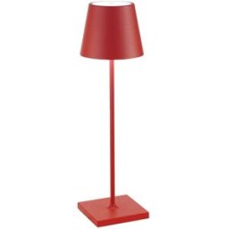Lámpara de mesa led zafferano roja inalámbrica recargable 38 cm