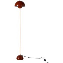 Alpinaluz Lámpara de pie estilo seta metal rojo burdeo 160cm