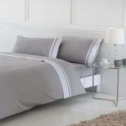 Cotton Artean Funda nórdica satén algodon 400 hilos gris 240x220 cama 150