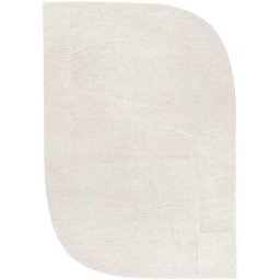 Wecon Home Alfombra tuftada a mano de pura lana blanco roto 140x200