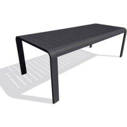 dcb garden Mesa de jardín de aluminio antracita