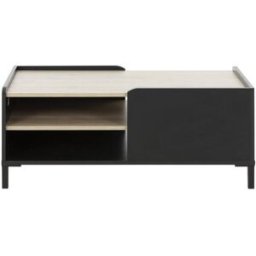 Diagone Mesa de centro con 2 compartimentos de almacenamiento l106 cm - negro