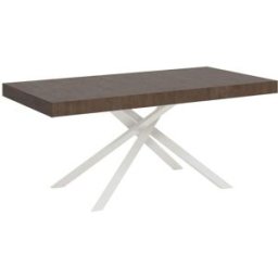 Itamoby Mesa extensible 90x160/264 cm efecto madera nogal, hierro