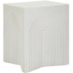 Mauro Ferretti Mesa de centro de magnesio blanco 40,5 x 40,5 x 50,5 cm