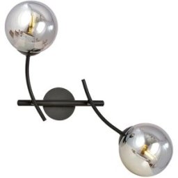 Wonderlamp Aplique de pared con brazos orientables y esferas de cristal grafito