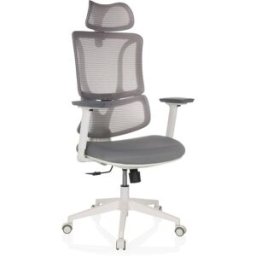 MyBuero Silla de oficina profesional tela / tejido de malla gris