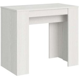 Itamoby Consola extensible 90x48/204 cm efecto madera fresno blanco