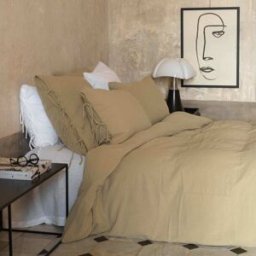 Maison d'été Funda nórdica gasa de algodón color arcilla 260 X 240 cm