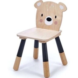 Tender Leaf Toys Silla infantil de madera oso beige 30 x 30 x 48 cm