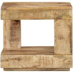 Maison Chic Mesa de centro, mesa de café de madera marrón 45x45x40cm