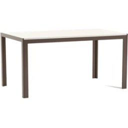 Fuori Mesa rectangular 150x90 cm con tapa de mdf blanco/ gris tórtola