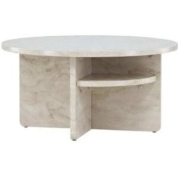 Venture Home Mesa baja redonda efecto mármol ø85cm - beige
