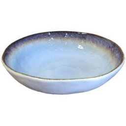 Aulica Plato hondo azul en porcelana 20x20x5cm - lote de 6