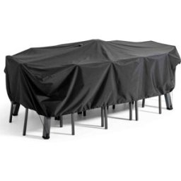 Oviala Funda para mesa de jardín negra 240 x 130 cm cov'up - negro