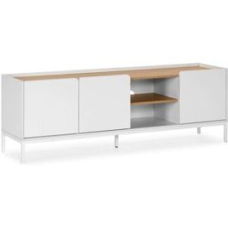 HOMN Mueble tv 3 puertas color blanco