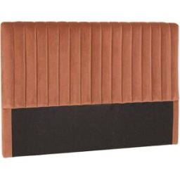 MACABANE Cabecero tapizado para camas de 140/160 cm, terciopelo naranja