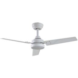 Lindby Ventilador de techo con lámpara de metal blanco