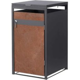 ML-Design Cobertizo de exterior para 1 cubo basura 68x80x120cm antracita acero