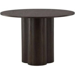 Venture Home Mesa de comedor redonda de madera para 4 personas - madera oscura