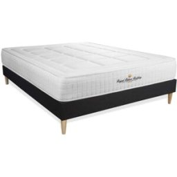 Royal palace bedding Somier negro + colchón con espuma viscoelástica 140 x 190