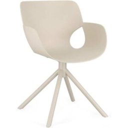 Bizzotto Juego 4 sillas acero beige