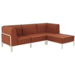 Oviala Conjunto modular de jardín bajo para 4 personas terracota