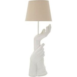 Mauro Ferretti Lámpara de mesa de resina con pantalla crema cm ø 35x93