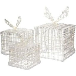 ECD Germany 3 cajas de regalo 90 led blanco cálido decorativas para árbol navidad
