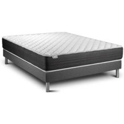 Vitalit Somier gris + colchón con espuma viscoelástica 150 x 190
