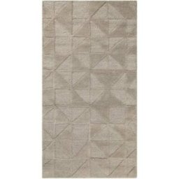 Wecon Home Alfombra beige arena diseño tufting a mano con relieve 70x140