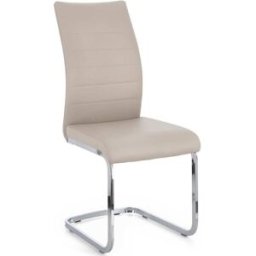 Bizzotto Juego de 2 sillas de comedor de piel sintética, marrón