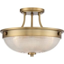 ELSTEAD LIGHTING Plafón de techo clásico con pantalla de cristal elegante