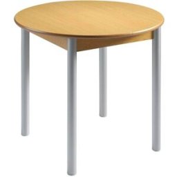Pondecor Mesa redonda extensible en acabado roble. 90/120×90×75,5 cm
