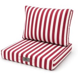 Deco Arts Cojines jardín 60x70 rayas rojo - premium 270g