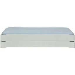 ID Kids Pack 2 camas apilables con colchones madera maciza gris 90x190 cm