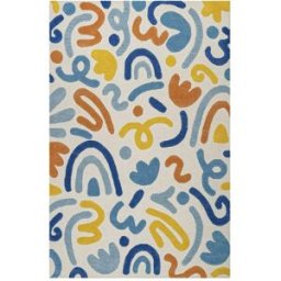 Smart Kids Alfombra infantil tuftada de lana pura con relieve multicolor 200x290