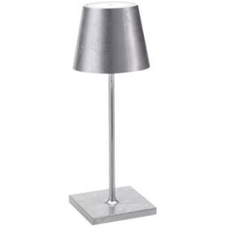 Lámpara de mesa zafferano led regulable plateada mini 12h