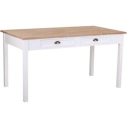 Wanderlust deco Mesa de madera blanca 150x80x78