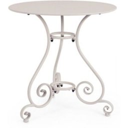 Konte.Design Mesa de acero beige ø70 cm