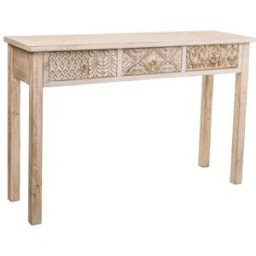 Wanderlust deco Recibidor-consola de madera tallada 120x35x80