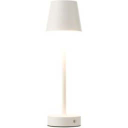 J-line Lámpara recargable de metal blanco 11,5 x 11,5 x 37 cm
