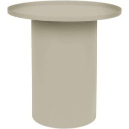 White label Mesa auxiliar redonda de metal blanco