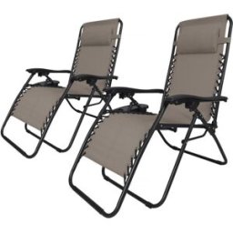 Habitat & Jardin Sillón de jardín marrón 160 x 64 x 109 cm