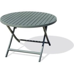 dcb garden Mesa de jardín redonda plegable de aluminio