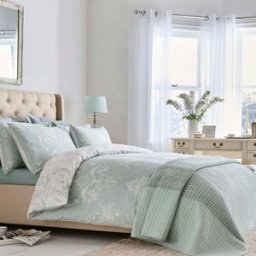 Laura Ashley Juego de funda nórdica baroco gris azulado 200x200cm