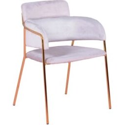 Nest dream Silla de diseño tapizada en terciopelo y patas doradas, gris