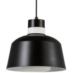 Nordlux Lámpara colgante nórdico con pantalla de metal negro y esfera cristal