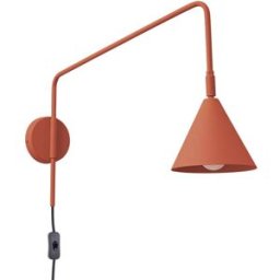 Sollux Lighting Lámpara de pared ocre rojo acero