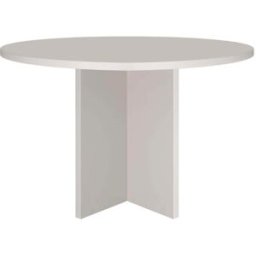 RNT by Really Nice Things Mesa de comedor redonda tablero laminado de 3cm taupé 120cm