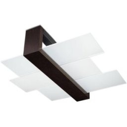 Sollux Lighting Lámpara de techo desgarrar madera, vidrio alt. 12 cm
